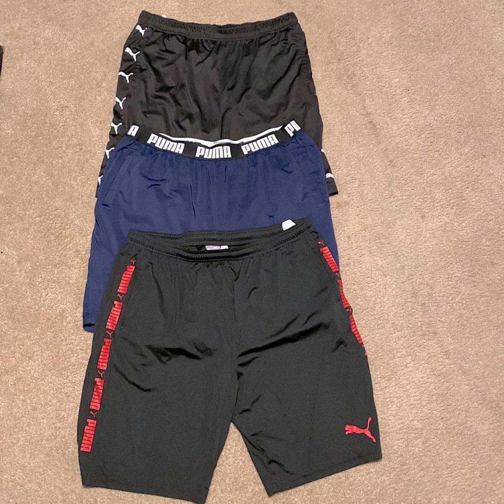 Puma Men's Black Red Shorts Set